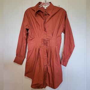 Shero Rust‎ Button-Up Shirt Dress